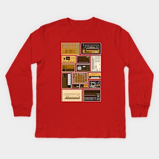 Drum Machine Ensemble Kids Long Sleeve T-Shirt